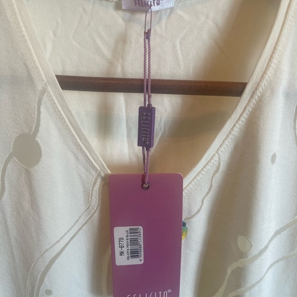 Colorful Top. See through design and sparkles. - Picture 2 of 6